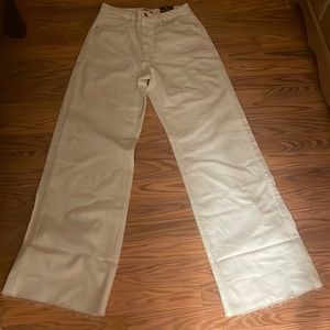 Fashion Nova White High waist wide leg jeans